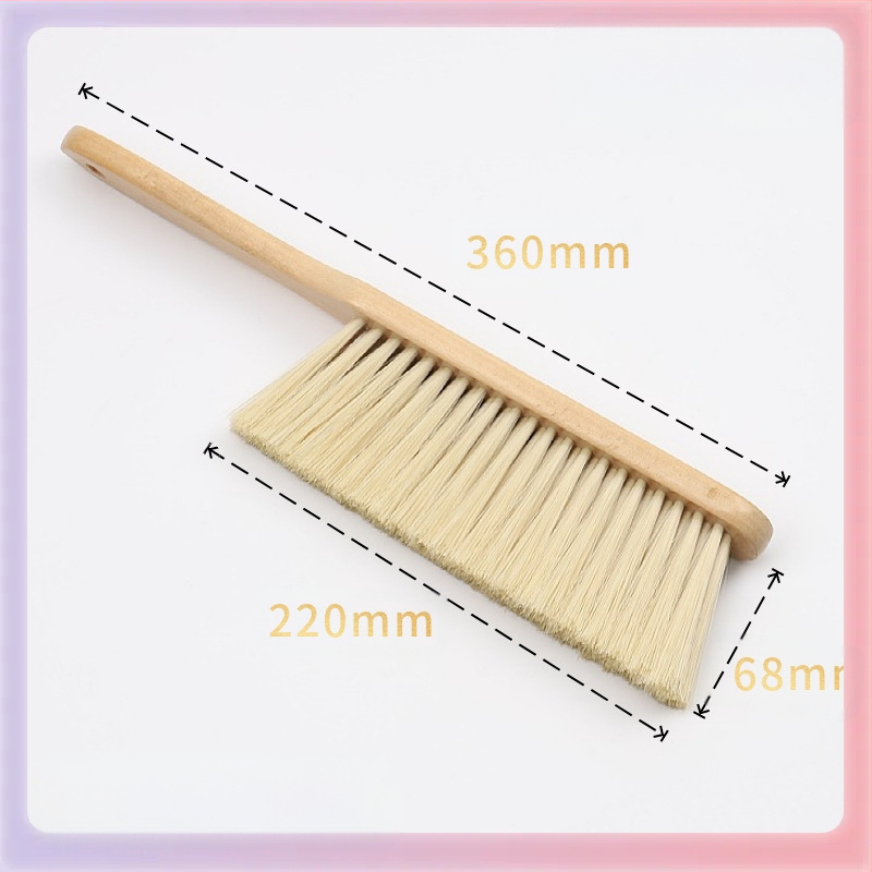 Guļamistabas suka ar koka korpusu un maigām rayon šķiedrām putekļu noņemšanai — piemērota dīvāniem un gultām, 120 gab./kartons