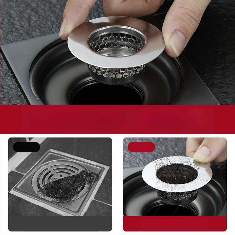 Rongfeng MPGLW-06 Ανοξείδωτος χάλυβας 304 φίλτρο αποχέτευσης νεροχύτη, τύπος πτώσης, φιλτράρισμα