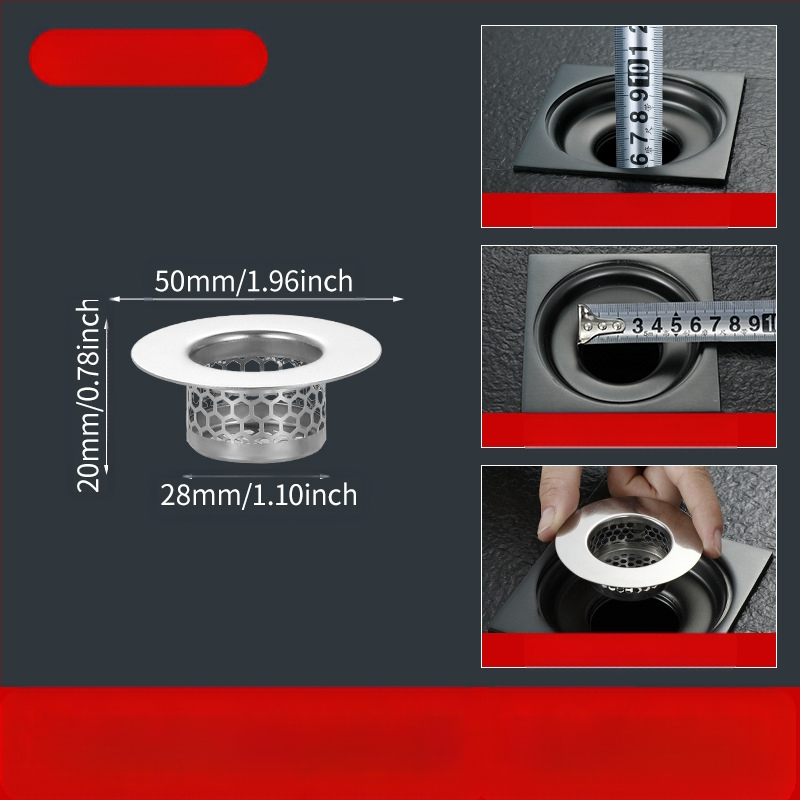 Rongfeng MPGLW-06 Ανοξείδωτος χάλυβας 304 φίλτρο αποχέτευσης νεροχύτη, τύπος πτώσης, φιλτράρισμα