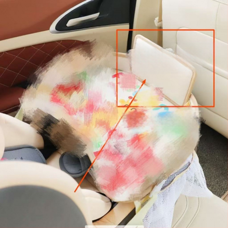 Automobilio sėdynės stalo padėklas kūdikiams — atspari vandeniui paviršius su animaciniu dizainu, suderinamas su vaiko saugos sėdyne