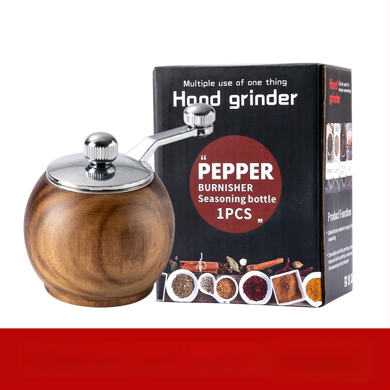 Rankinis pipirų malūnėlis su keramnine šerdimi, druskos ir pipirų malimui, daugiafunkcinis virtuvės įrankis (keraminė šerdis, rankinis veikimas, galimybė pridėti logotipą)