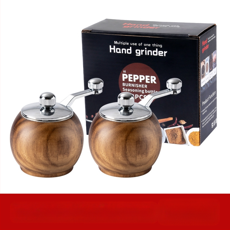 Rankinis pipirų malūnėlis su keramnine šerdimi, druskos ir pipirų malimui, daugiafunkcinis virtuvės įrankis (keraminė šerdis, rankinis veikimas, galimybė pridėti logotipą)