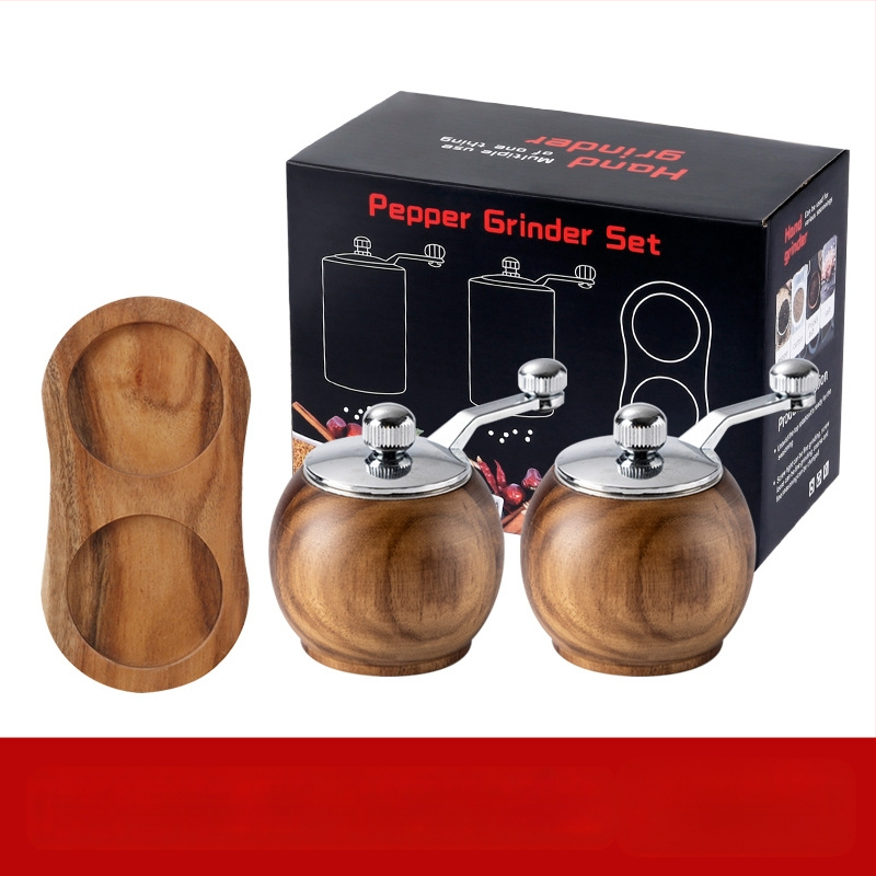 Rankinis pipirų malūnėlis su keramnine šerdimi, druskos ir pipirų malimui, daugiafunkcinis virtuvės įrankis (keraminė šerdis, rankinis veikimas, galimybė pridėti logotipą)