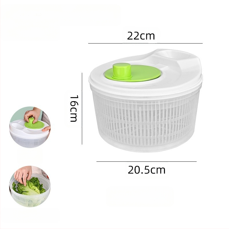 Ръчно устройство за измиване и отцеждане на зеленчуци и плодове с въртящ се кошник