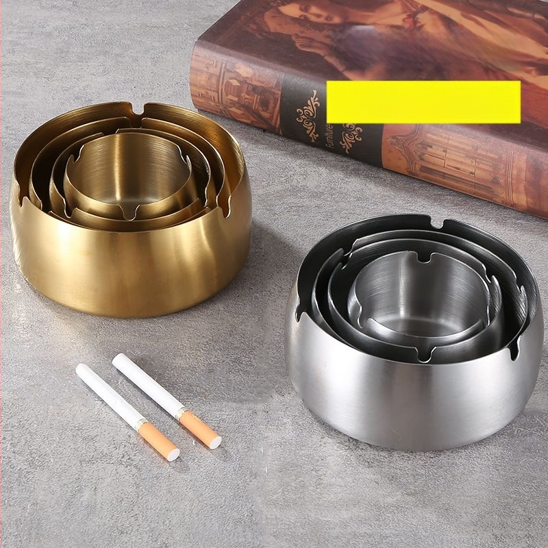 Rozsdamentes acél hamutartó tárolóval és logóval, minimalist dizájn