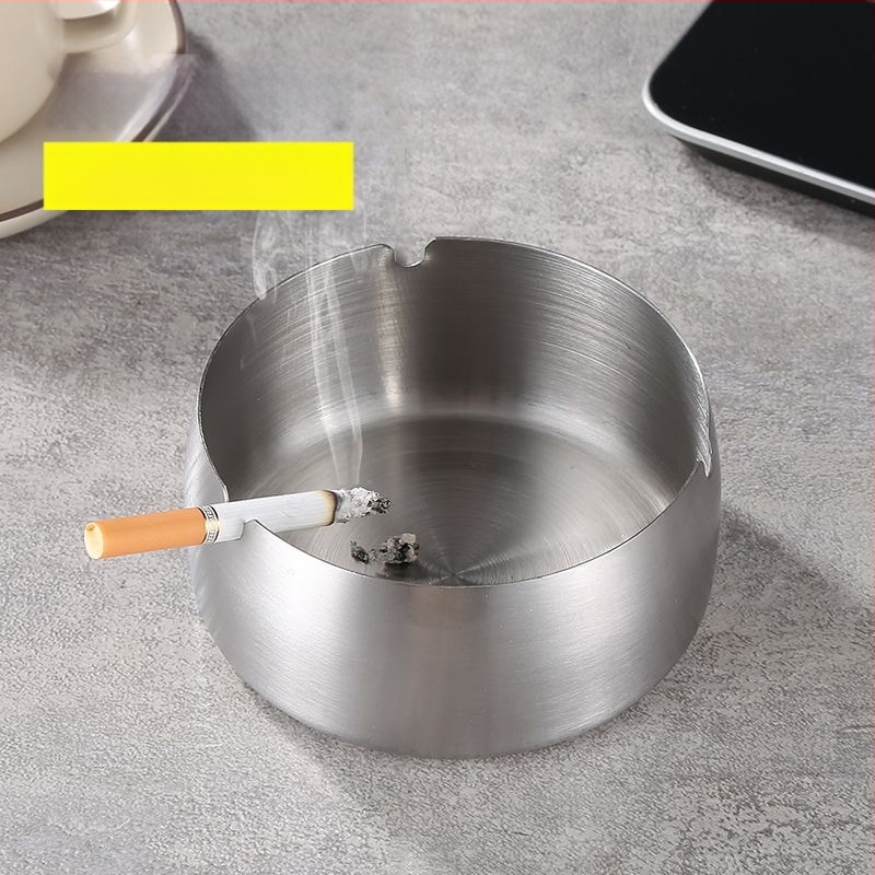 Rozsdamentes acél hamutartó tárolóval és logóval, minimalist dizájn