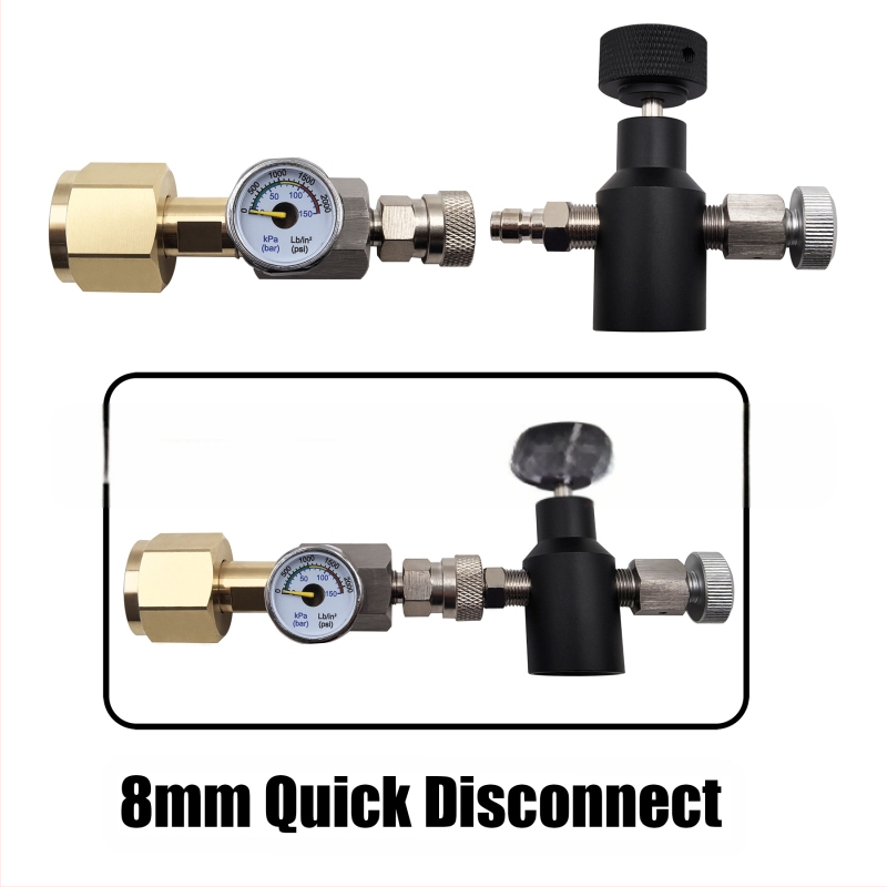 Sodastream CO2 адаптер с вътрешна резба — алуминиева сплав + мед, свързване на цилиндри