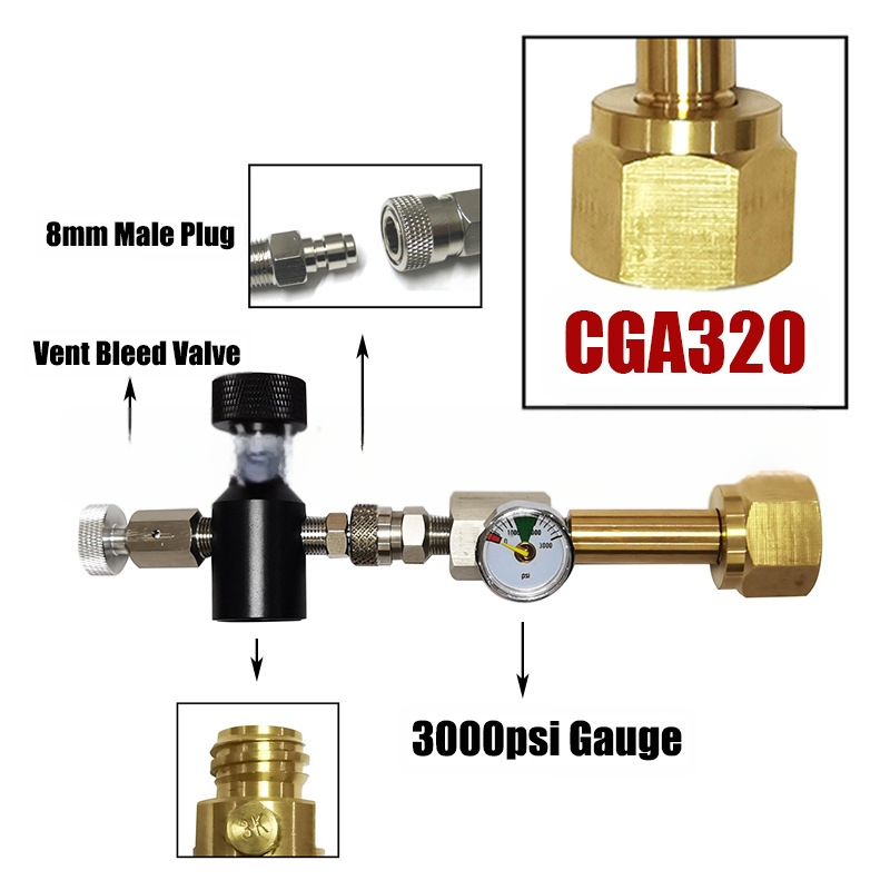 Sodastream CO2 адаптер с вътрешна резба — алуминиева сплав + мед, свързване на цилиндри