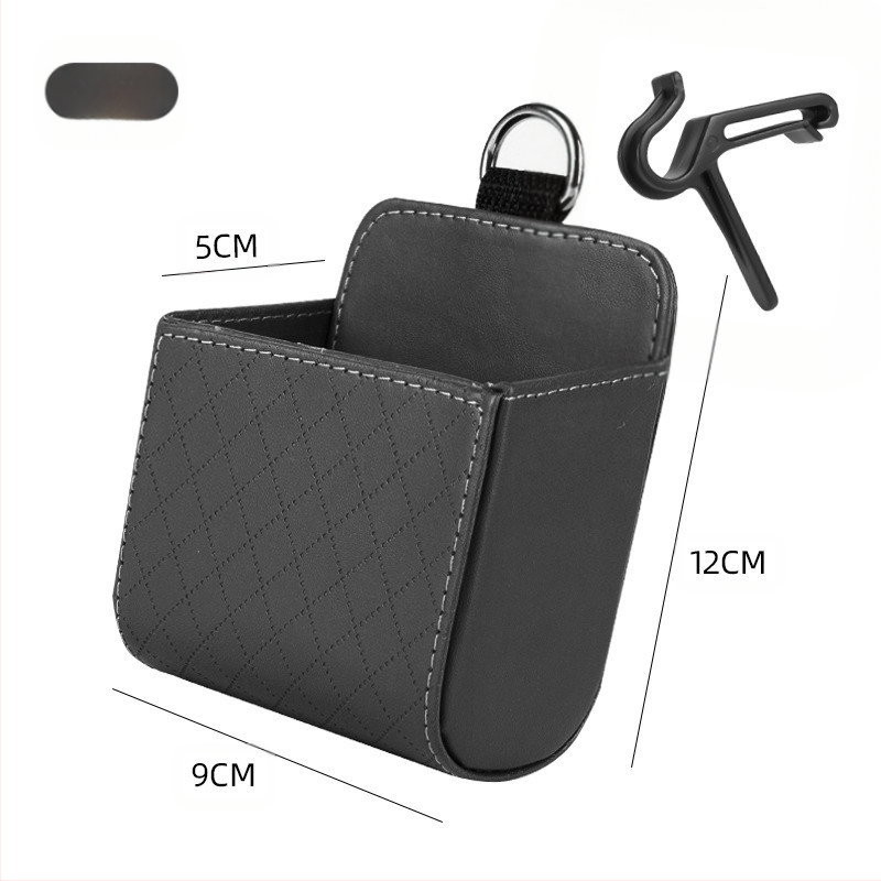 Автомобилна чанта за въздушен отвор – кожен закачен органайзер, водоустойчива и персонализируема, обем 4, универсална съвместимост