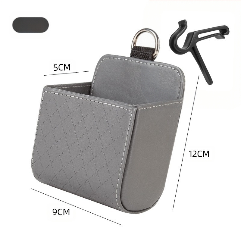 Автомобилна чанта за въздушен отвор – кожен закачен органайзер, водоустойчива и персонализируема, обем 4, универсална съвместимост