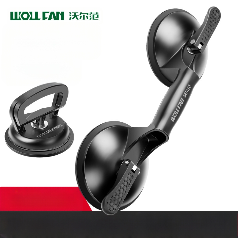 Алуминиева вакуумна чашка за стъкло за повдигане със опции 1/2/3 щипки за работа с плочки — тежък режим, силна всмукване