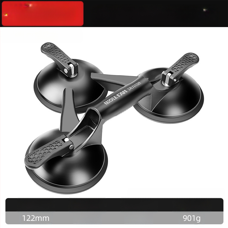 Алуминиева вакуумна чашка за стъкло за повдигане със опции 1/2/3 щипки за работа с плочки — тежък режим, силна всмукване