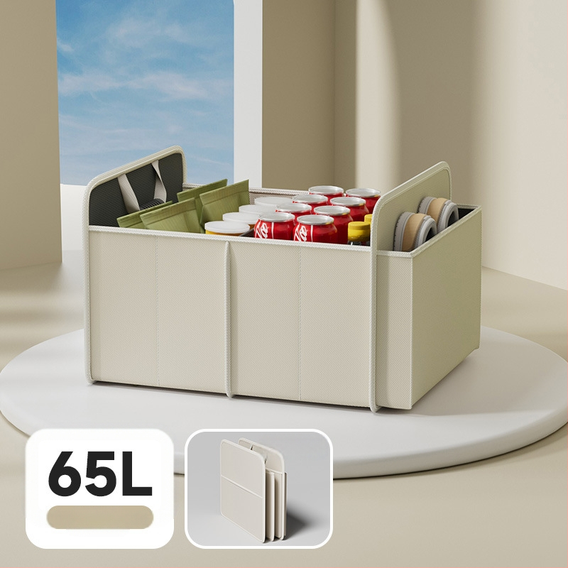 Сгъваема багажна кутия за автомобил, 65L обем, платнена, водоустойчива, с дръжка, универсална