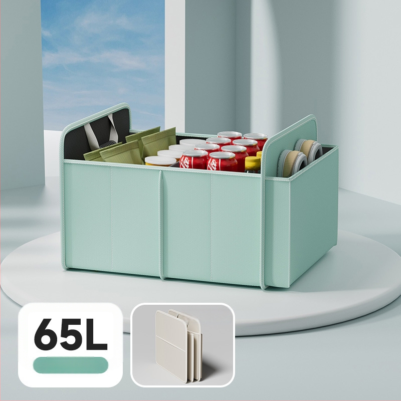 Сгъваема багажна кутия за автомобил, 65L обем, платнена, водоустойчива, с дръжка, универсална