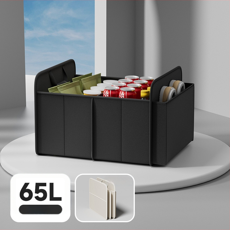 Сгъваема багажна кутия за автомобил, 65L обем, платнена, водоустойчива, с дръжка, универсална