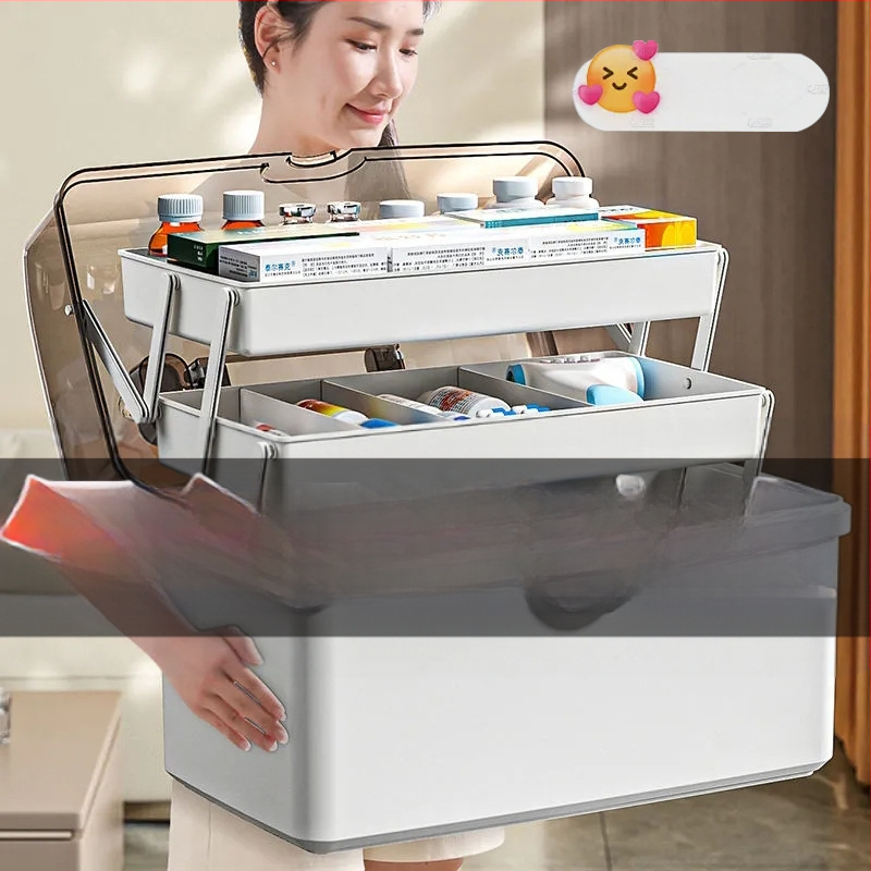 Κιβώτιο αποθήκευσης φαρμάκων, Πολυπροπυλένιο, Φορητό, 1 Διαμέρισμα, Μοντέλο 1