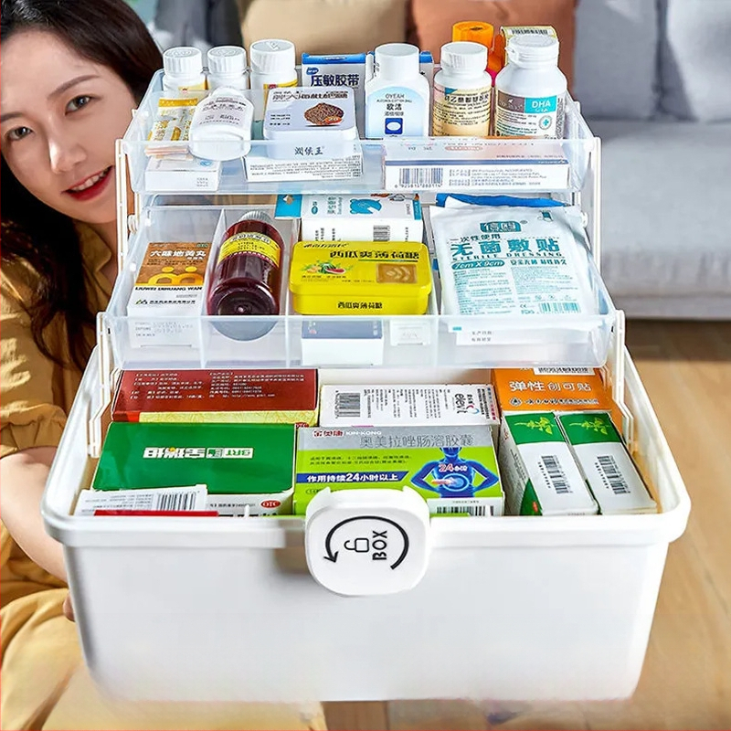 Κιβώτιο αποθήκευσης φαρμάκων, Πολυπροπυλένιο, Φορητό, 1 Διαμέρισμα, Μοντέλο 1