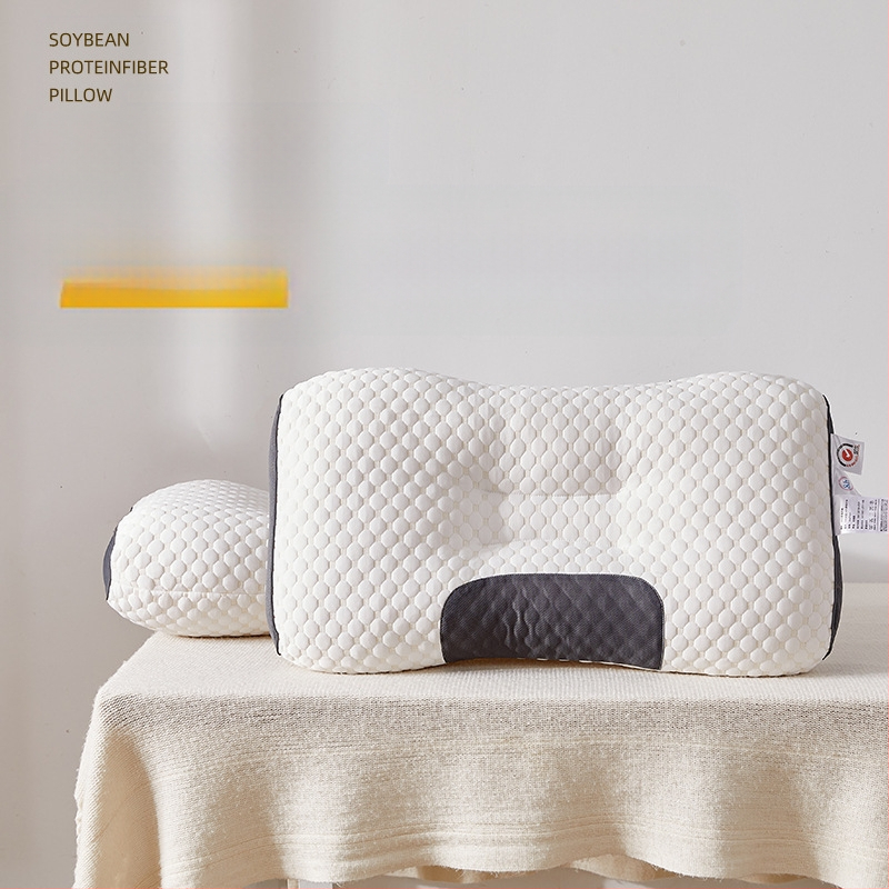 Spa masažo kaklo pagalvė, anti-deformacijai, kvėpuojanti antibakterinė uždanga, kvadratinė forma, plunksnų velūro užpildas