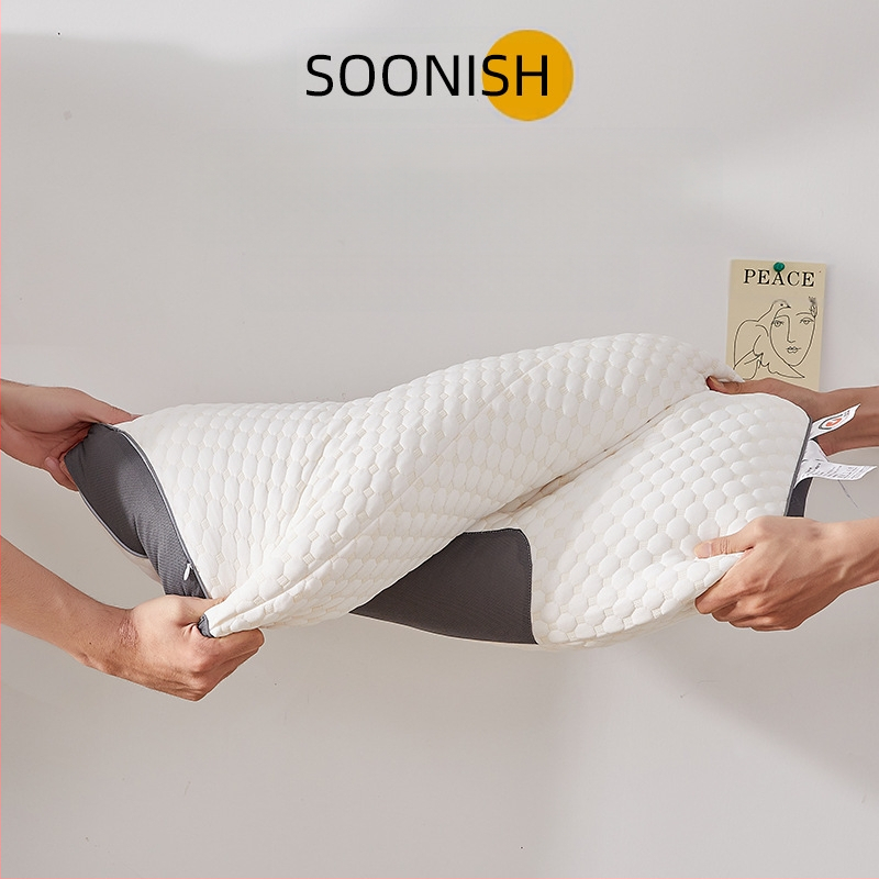 Spa masažo kaklo pagalvė, anti-deformacijai, kvėpuojanti antibakterinė uždanga, kvadratinė forma, plunksnų velūro užpildas