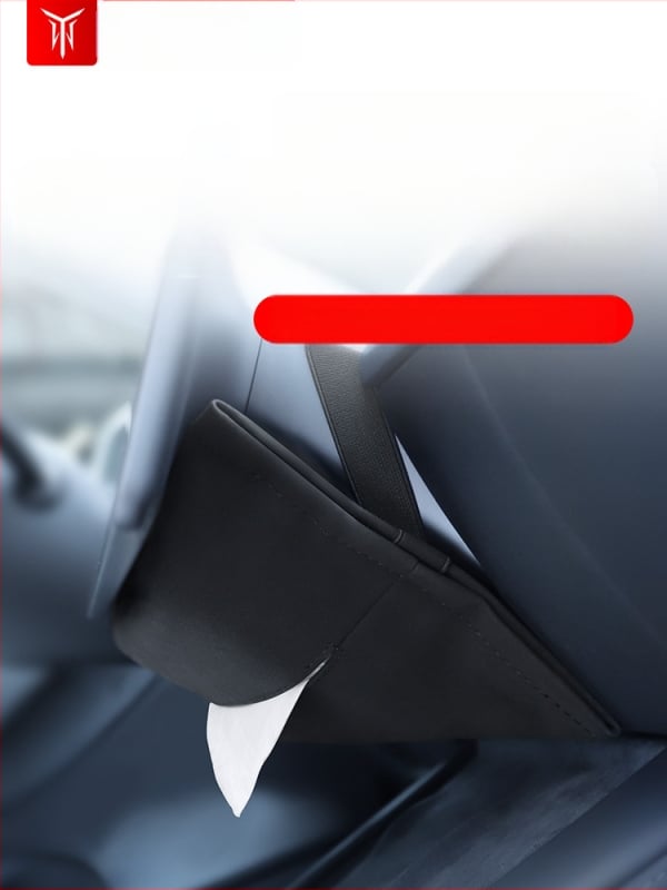 Θήκη χαρτοπετσετών αυτοκινήτου για Tesla Model Y3, plush υλικό, κρυφή κρεμάμενη εγκατάσταση