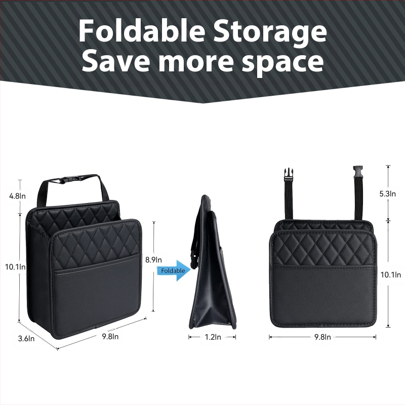 Заден органайзер за автомобилна седалка, кожен, водоустойчив, за окачване