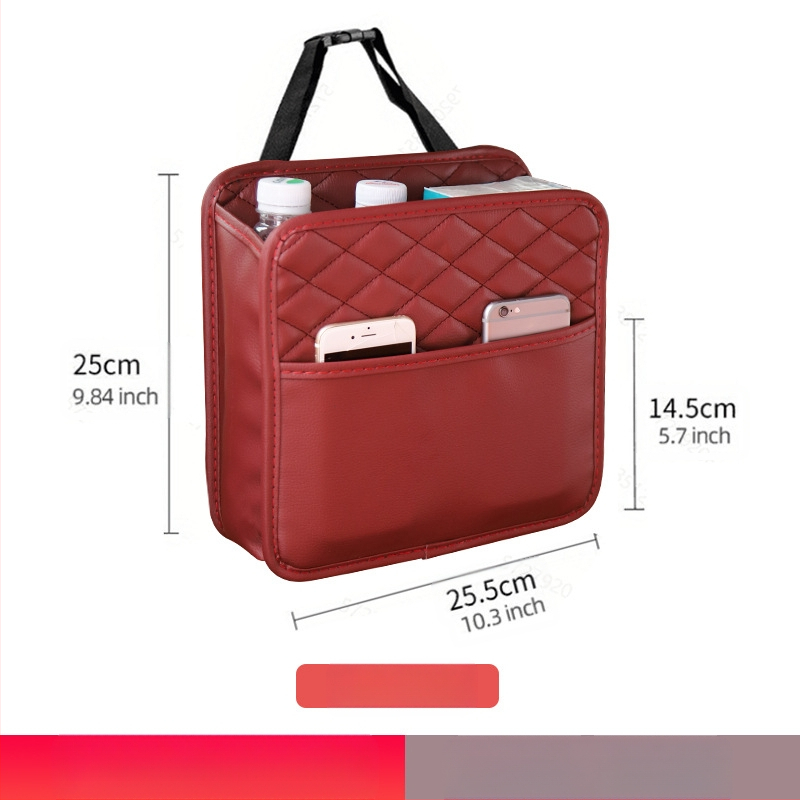 Заден органайзер за автомобилна седалка, кожен, водоустойчив, за окачване