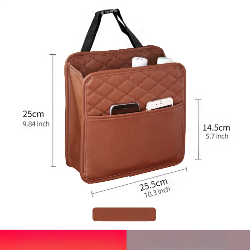 Заден органайзер за автомобилна седалка, кожен, водоустойчив, за окачване