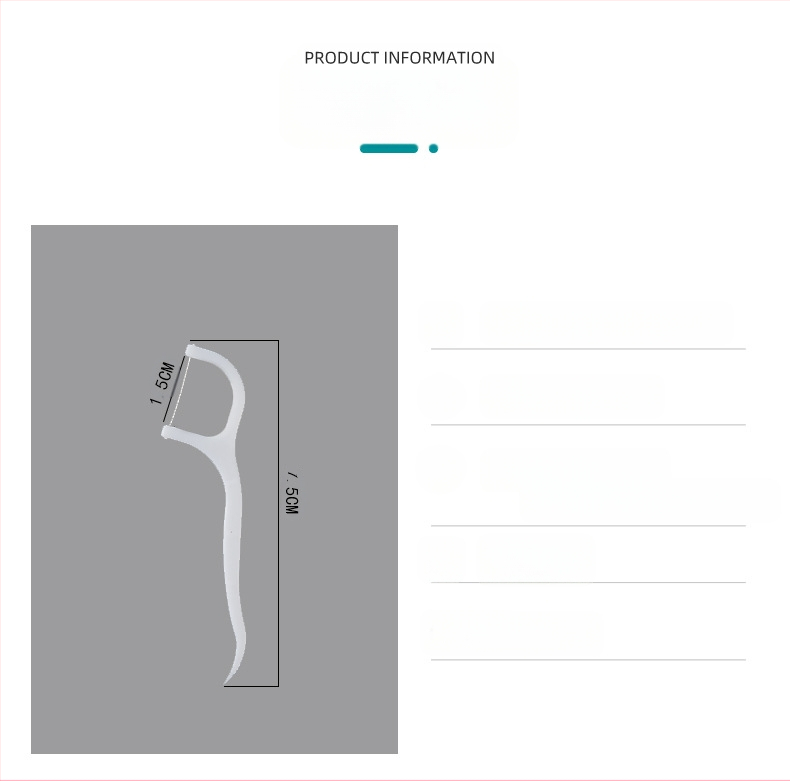 Πολυμερική βέργα οδοντικού νήματος, μιας χρήσης, πάνω από 300 τεμάχια, κουτί 30 πακέτων