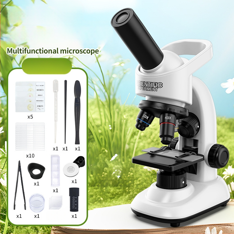 Bērnu mikroskops – ABS plastmasa, izglītojoša rotaļa 7-14 gadu vecumam, 3C sertifikāts, zīmols Micro Vision