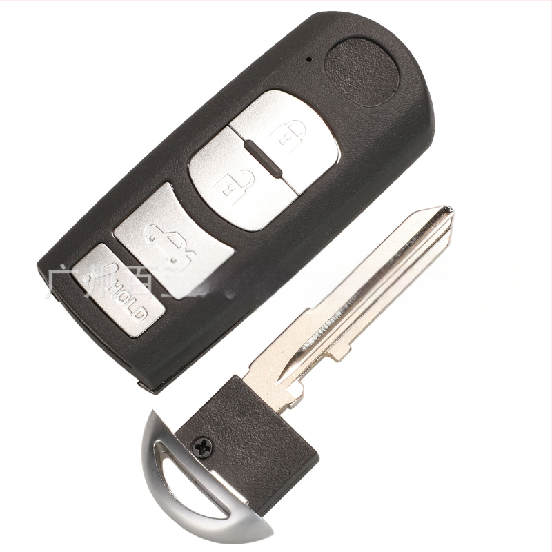 Mazda kulcsburkolat 2/3/4 gombos intelligens távirányítóhoz, réz-plasztikus szerkezet, műanyag burkolat, 36 g, Mazda-kompatibilis