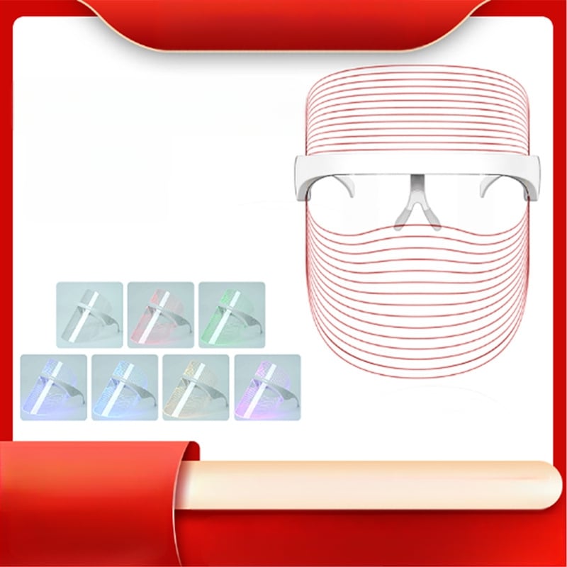 Veido kaukė su fotonų šviesos terapija namų naudojimui, USB įkrovimas, 3 lygiai, odos atjauninimas ir šviesinimas