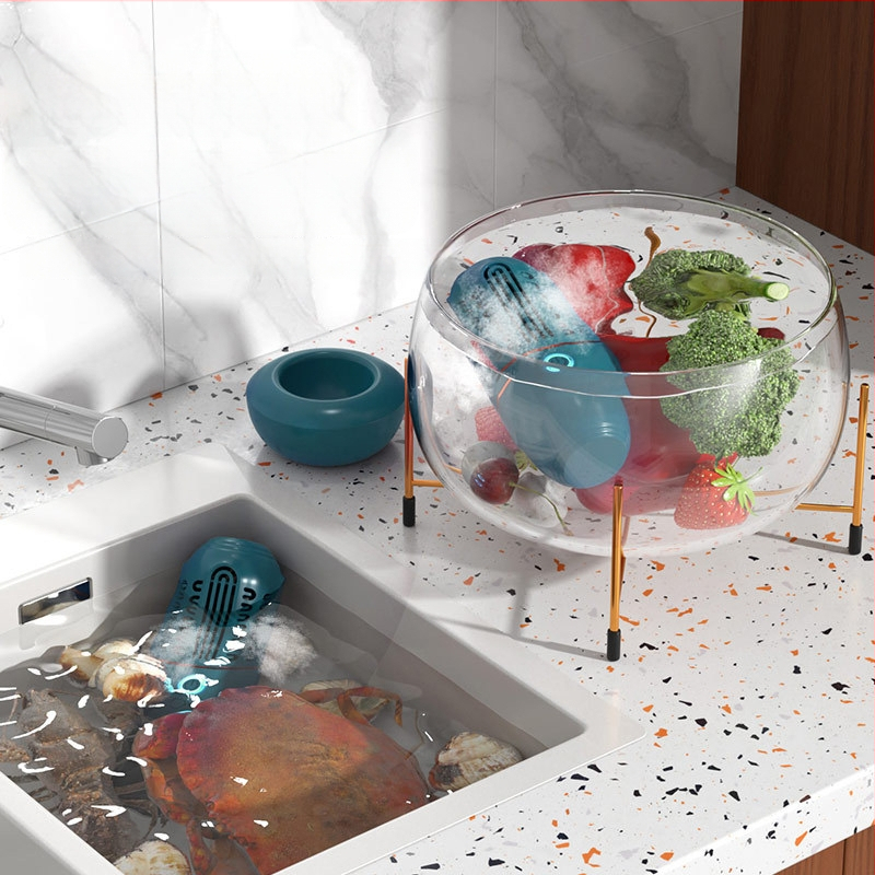 XY-006 Портативен безжичен уред за почистване и пречистване на плодове и зеленчуци с детоксикация, механично управление, капацитет до 4 л, 5V, 8W, 50 Hz, без кошница за миене, за плодове, зеленчуци, месо и морски дарове