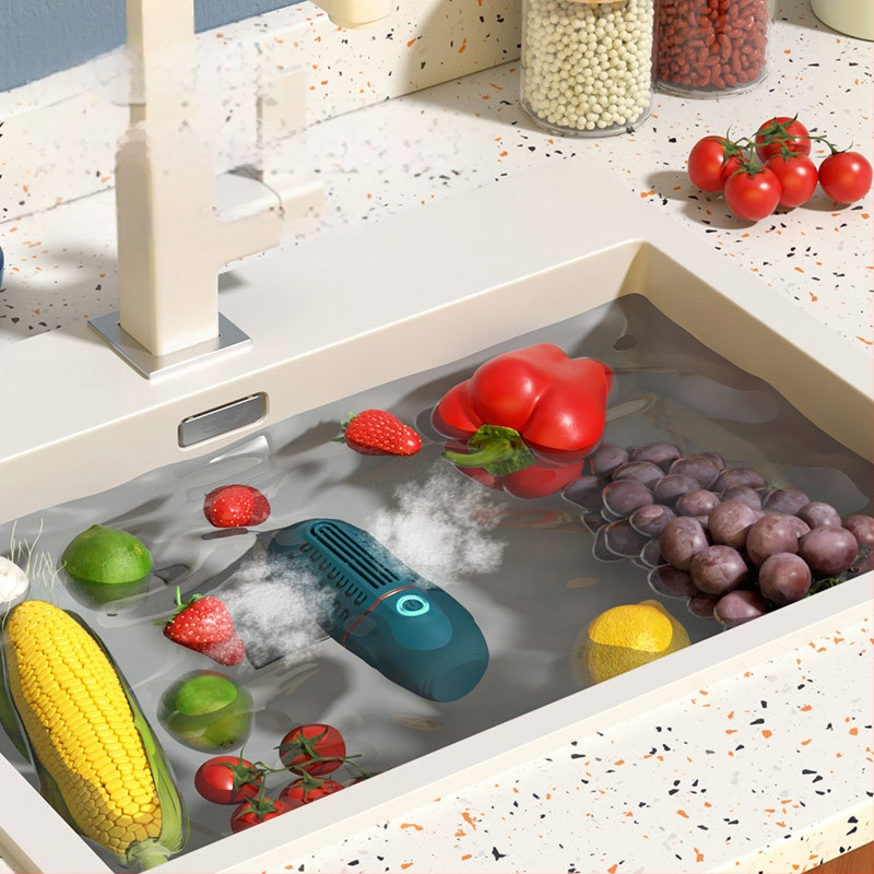 XY-006 Портативен безжичен уред за почистване и пречистване на плодове и зеленчуци с детоксикация, механично управление, капацитет до 4 л, 5V, 8W, 50 Hz, без кошница за миене, за плодове, зеленчуци, месо и морски дарове