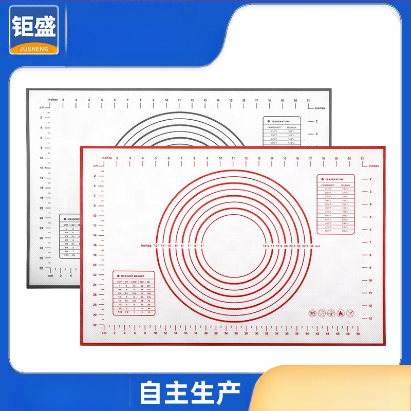 Xuan Juan Platininis Silikono Tešlos Minkymo Kilimėlis su Stiklo Pluoštu – Daugiafunkcinis Tešlos Minkymo, Kočiojimo, Kepimo ir Pjaustymo Kilimėlis, Neslidus, Modernus Stilius