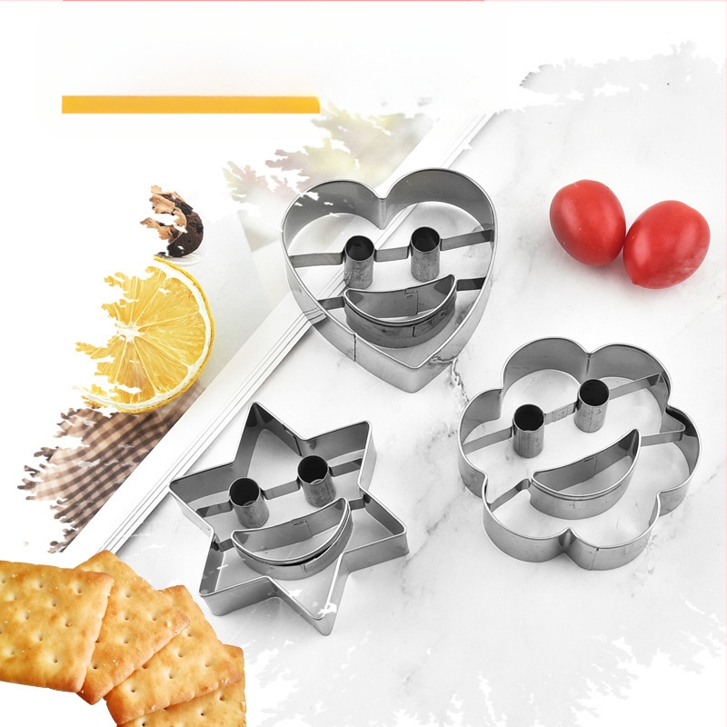 Ανοξείδωτη φόρμα μπισκότων με χαμογελαστό πρόσωπο, ακανόνιστο σχήμα, σειρά Expression, κατάλληλη για μπισκότα, κέικ και κύκλους μους
