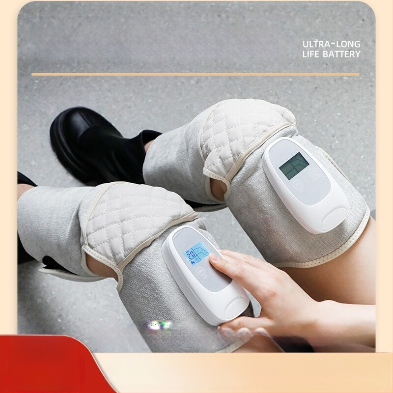 Kojų ir blauzdų masažuoklis su belaidžiu nuotolinio valdymu, automatinio minkymo, šilto suspaudimo ir oro pagalvėmis