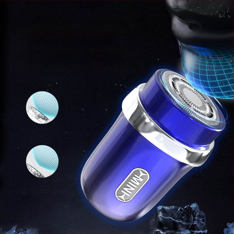 Ηλεκτρική ξυριστική μηχανή με περιστρεφόμενη κεφαλή (1 λεπίδα), ενσωματωμένη μπαταρία 300–500 mAh, αυτονομία άνω των 60 λεπτών, επαναφορτιζόμενη, αδιάβροχη