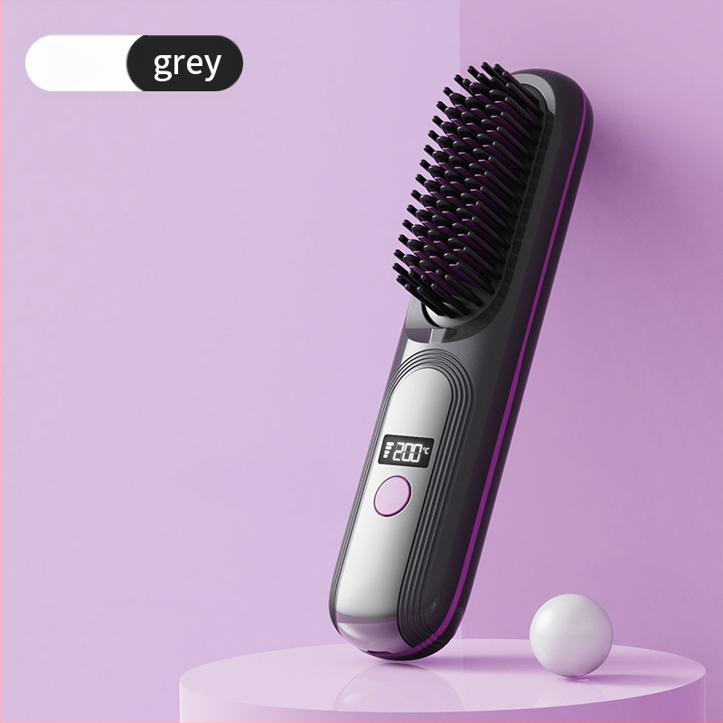 Безжичен LCD гребен за изправяне на коса, презареждаем, 4 температурни нива, 35W, 4000 mAh, за мокра и суха коса