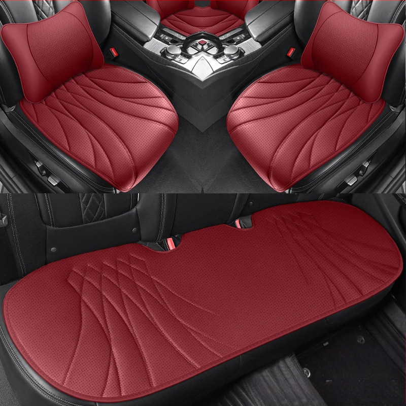 Automobilio sėdynės pagalvėlė iš perforuotos Napa odos, ventiliuojama ir kvėpuojanti, universali tinka, kelių dalių komplektas