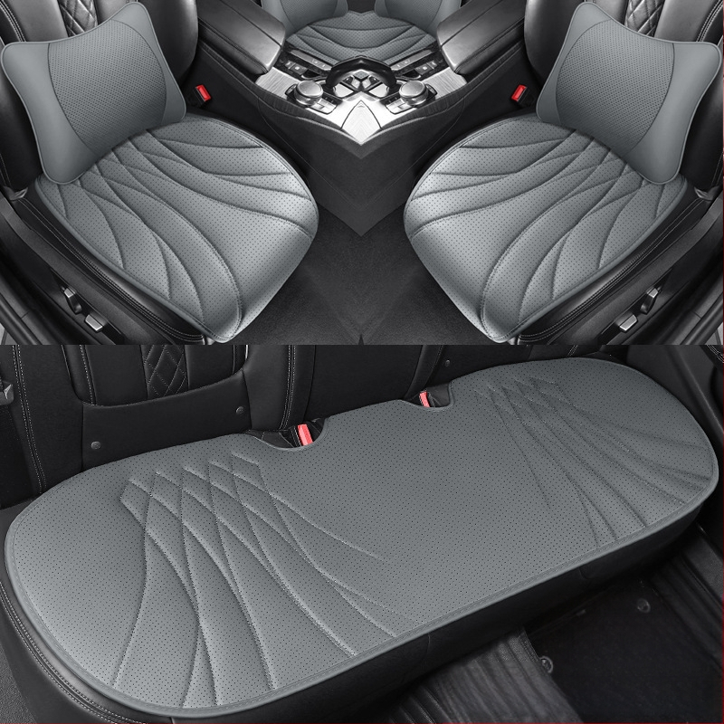 Automobilio sėdynės pagalvėlė iš perforuotos Napa odos, ventiliuojama ir kvėpuojanti, universali tinka, kelių dalių komplektas