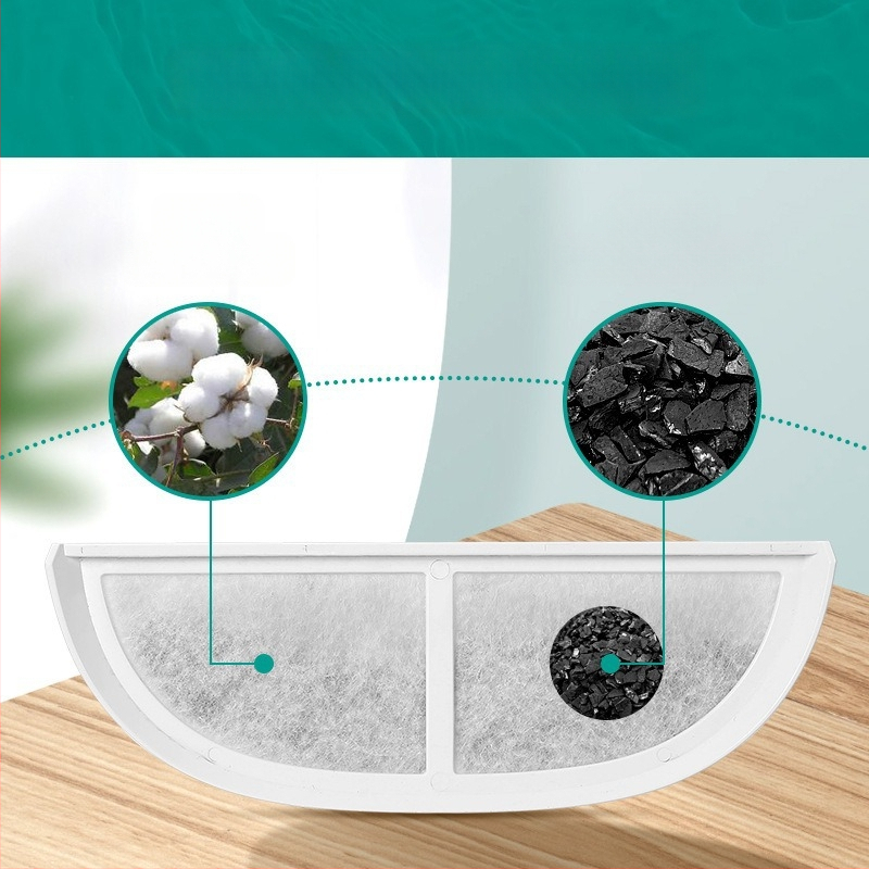 Filtru komplekts Eufy mājdzīvnieku ūdens dozatoram — neauduma audums + kokosriekstu aktivētais ogleklis, daudzslāņu filtrēšana no kokvilnas, 150 gab. iepakojumā, piemērots kaķiem