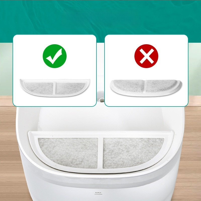 Filtru komplekts Eufy mājdzīvnieku ūdens dozatoram — neauduma audums + kokosriekstu aktivētais ogleklis, daudzslāņu filtrēšana no kokvilnas, 150 gab. iepakojumā, piemērots kaķiem