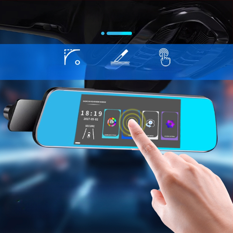 Priekšējā un aizmugurējā divkanāļu auto kamera, 1080p, parkošanās uzraudzība, nakts redze, cikliska ieraksts