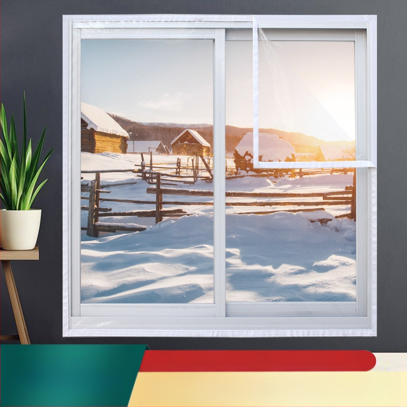 PEVA langų izoliacinis filmas - permatomas, be siūlių jungimas, neprisitaikymas