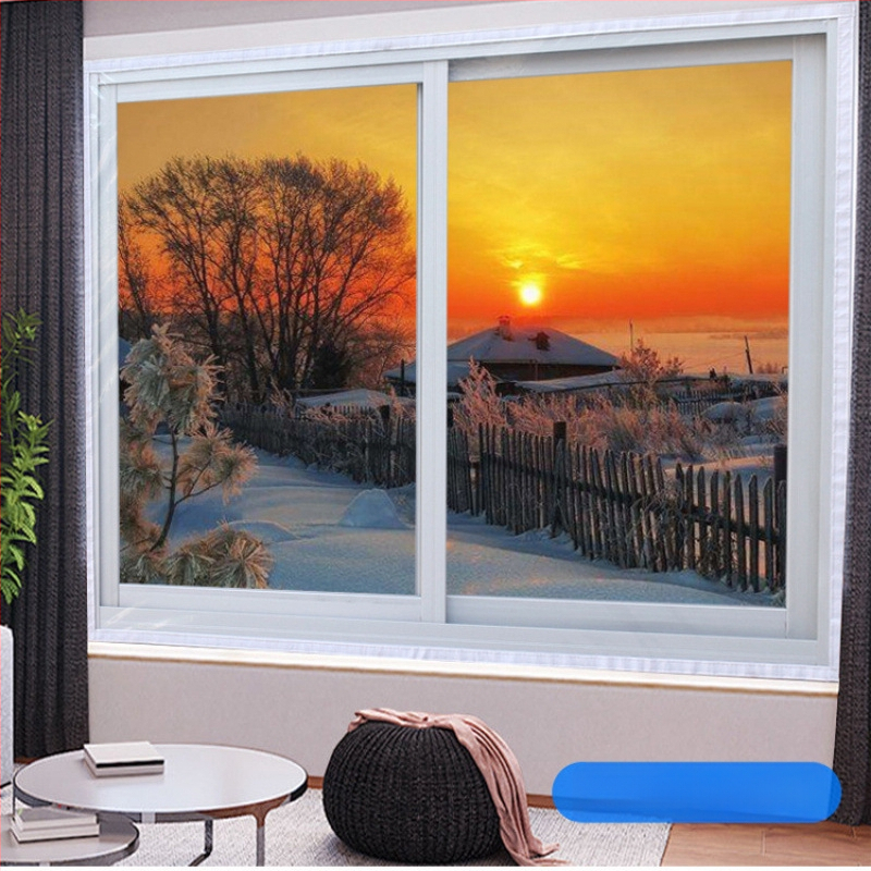 PEVA langų izoliacinis filmas - permatomas, be siūlių jungimas, neprisitaikymas