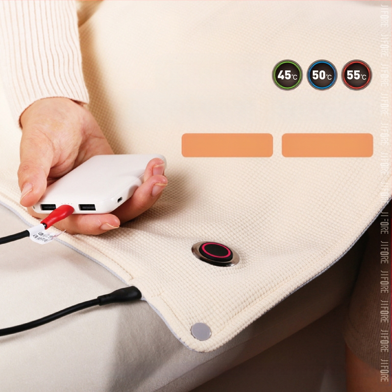 HS05 elektrinė antklodė su grafeno šildymu, USB maitinimas, trijų lygių temperatūros reguliavimas, sintetinis pluoštas