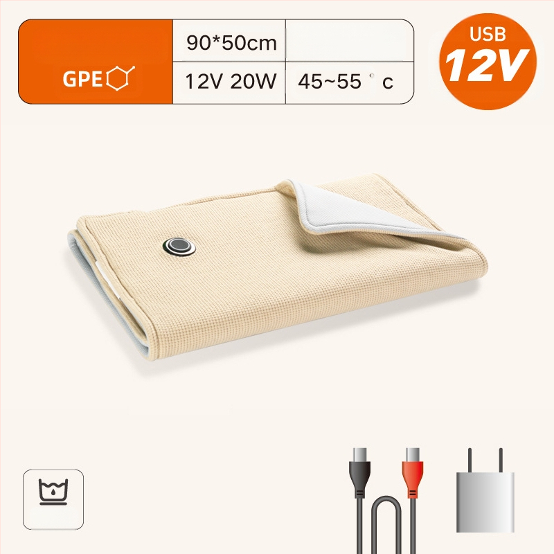 HS05 elektrinė antklodė su grafeno šildymu, USB maitinimas, trijų lygių temperatūros reguliavimas, sintetinis pluoštas