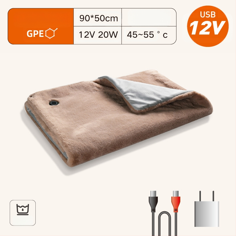HS05 elektrinė antklodė su grafeno šildymu, USB maitinimas, trijų lygių temperatūros reguliavimas, sintetinis pluoštas