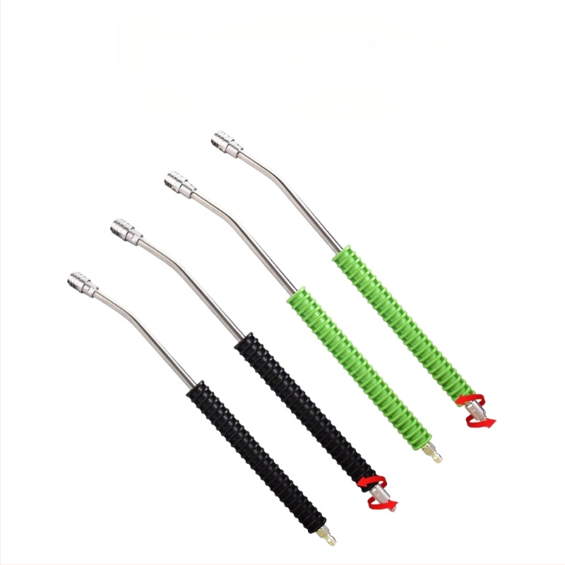 Automobiļu tīrīšanai augstā spiediena pistole ar nerūsējoša tērauda 304 galviņu un plastmasas rokturu; lietojums: auto mazgāšana; spiediens 300; svars 500 g