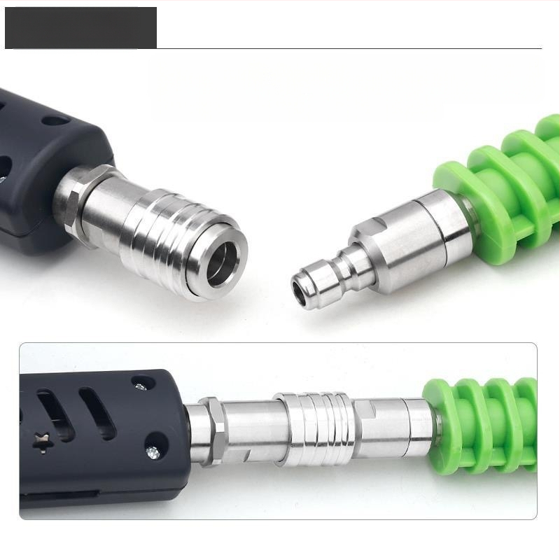 Automobiļu tīrīšanai augstā spiediena pistole ar nerūsējoša tērauda 304 galviņu un plastmasas rokturu; lietojums: auto mazgāšana; spiediens 300; svars 500 g